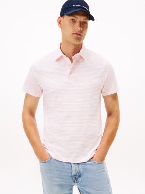 Slim Fit Stripe Polo, Whimsy Pink Stripe