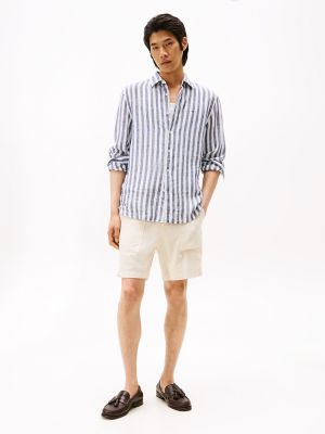 7" Denim Utility Short, Ecru