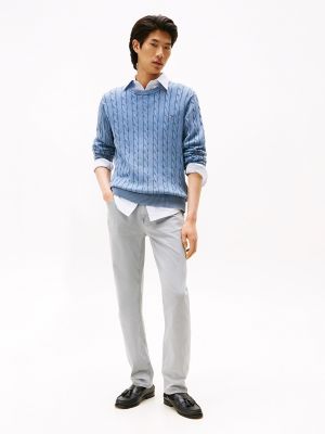 Garment Washed Straight 5-Pocket Pant, Mountain Mist