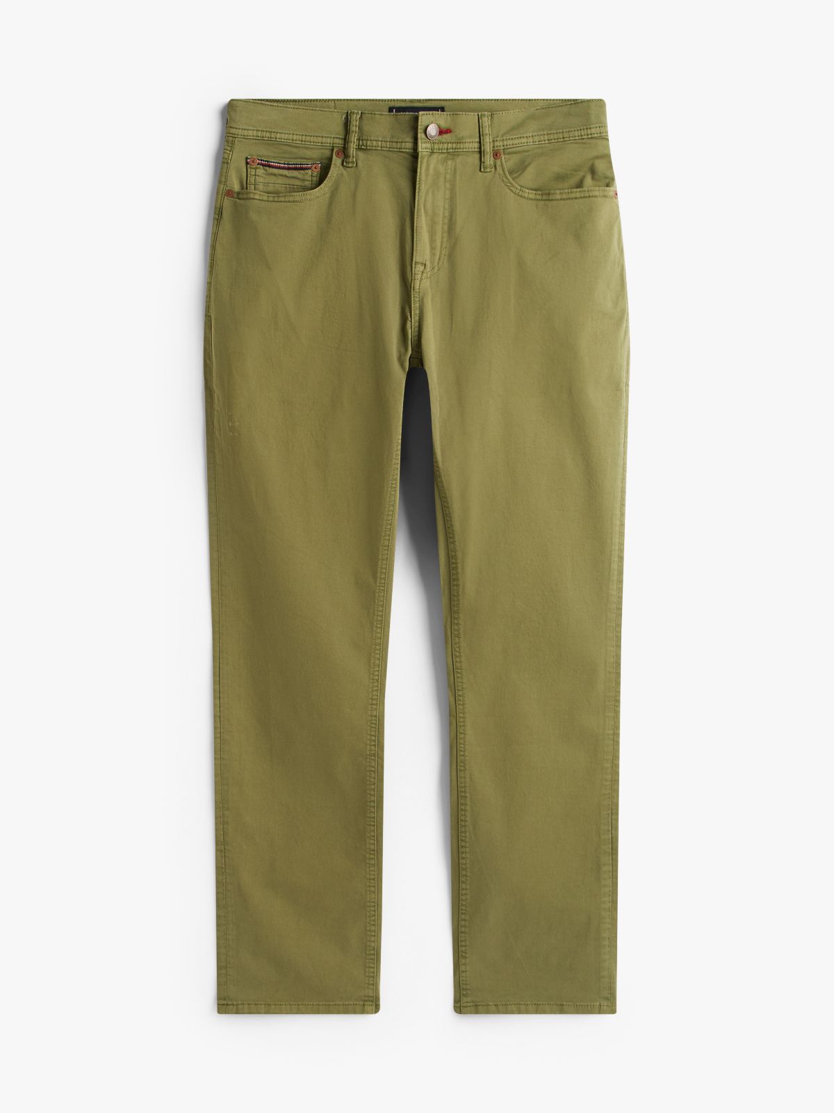 Garment Washed Straight 5-Pocket Pant — Uniform Olive