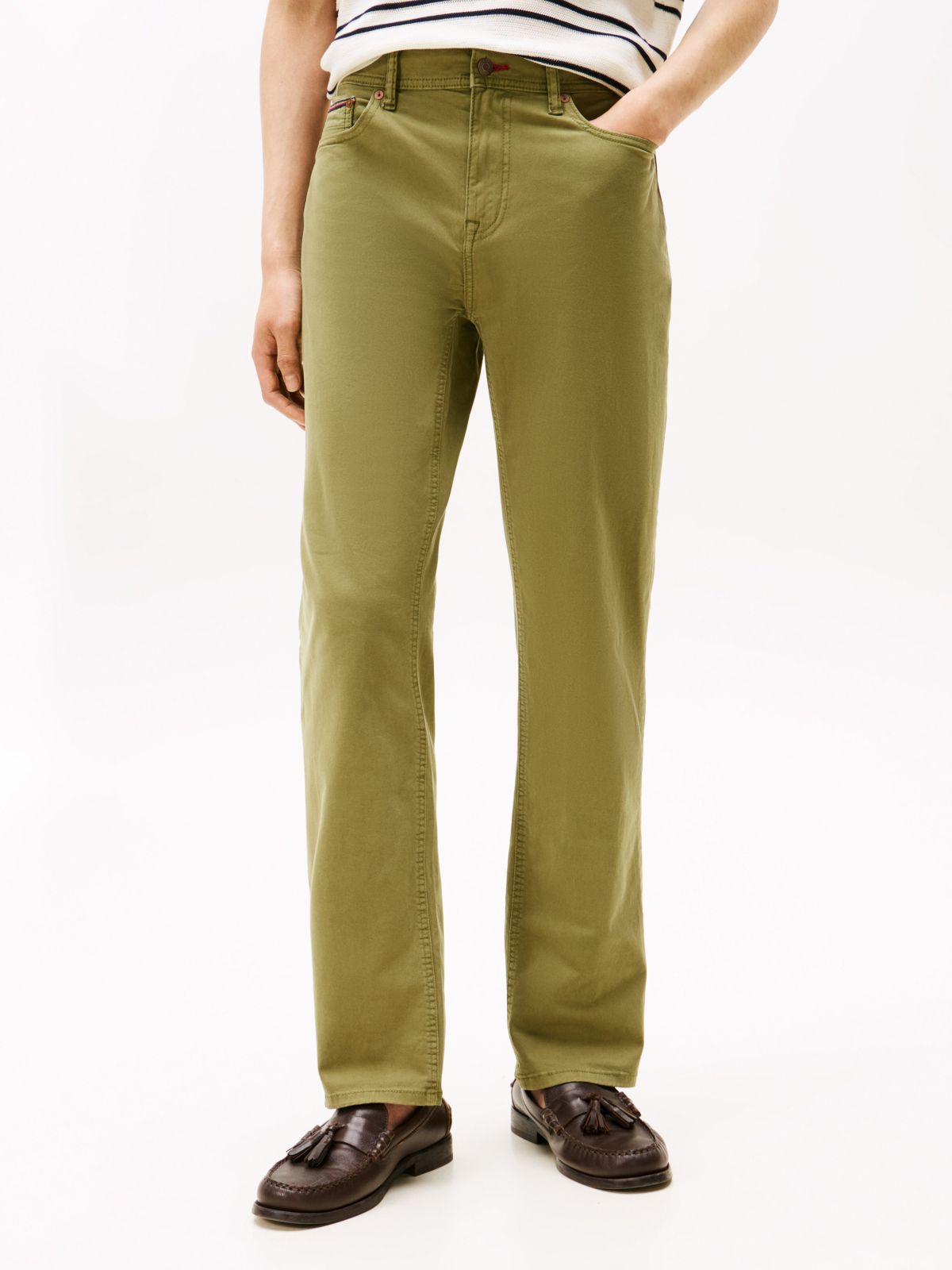 Garment Washed Straight 5-Pocket Pant — Uniform Olive