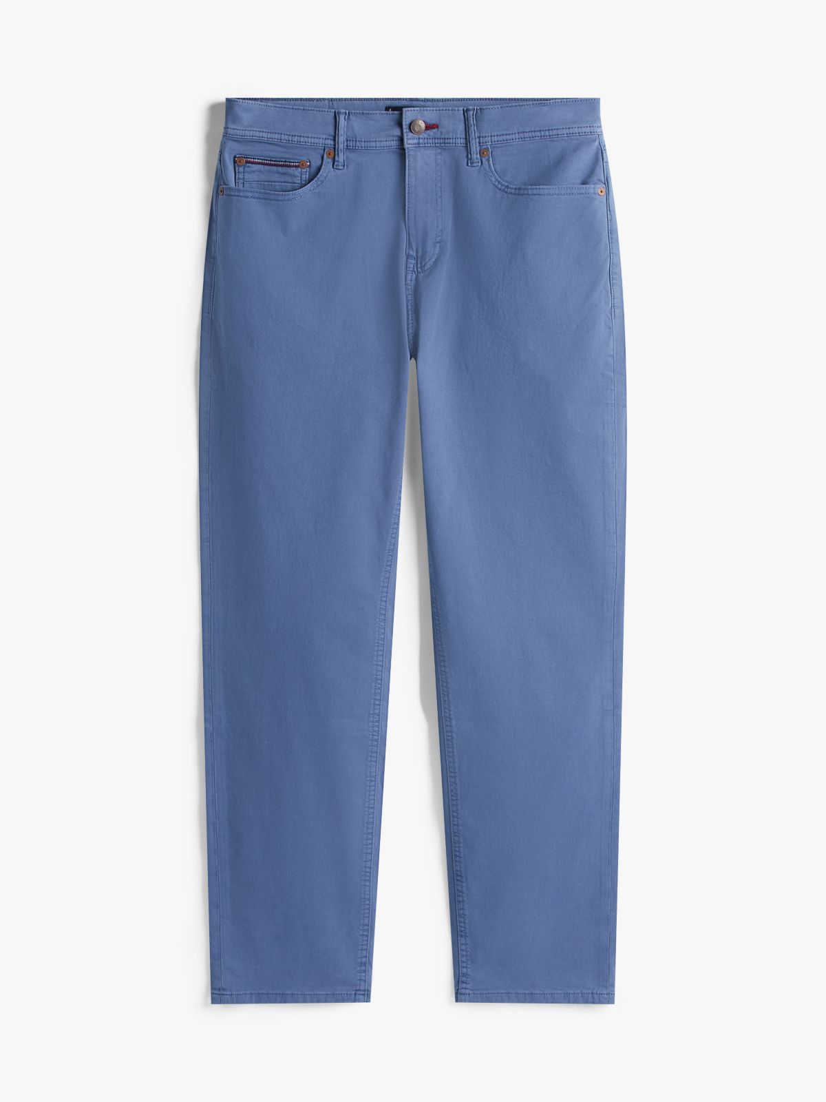 Garment Washed Straight 5-Pocket Pant — Faded Indigo