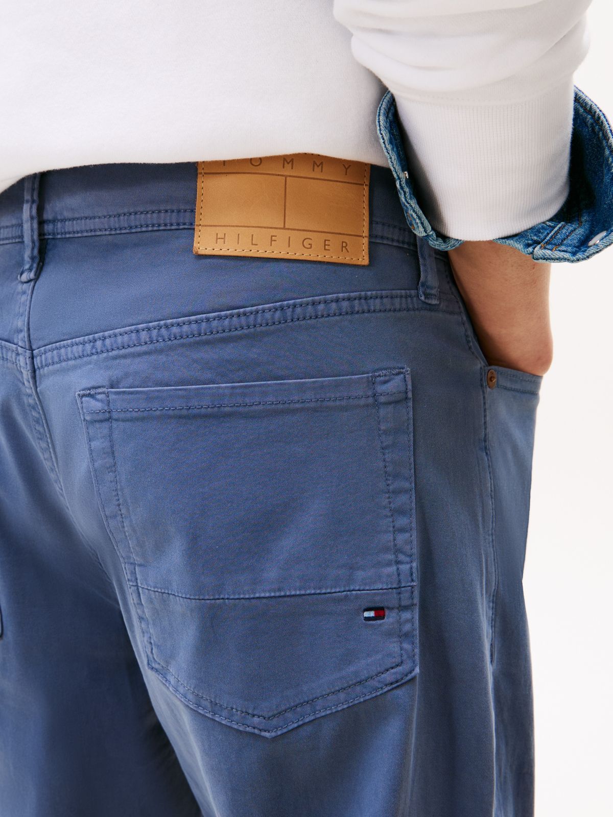 Garment Washed Straight 5-Pocket Pant — Faded Indigo