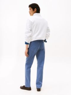 Garment Washed Straight 5-Pocket Pant — Faded Indigo 4