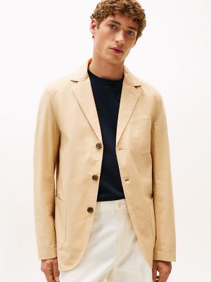 Stretch Cotton Poplin Blazer, Trench