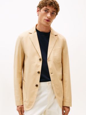 Stretch Cotton Poplin Blazer, Trench