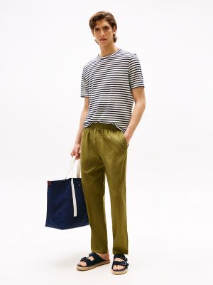 Cotton-Linen Blend Pull-On Pant, Uniform Olive