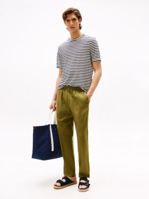 Cotton-Linen Blend Pull-On Pant, Uniform Olive