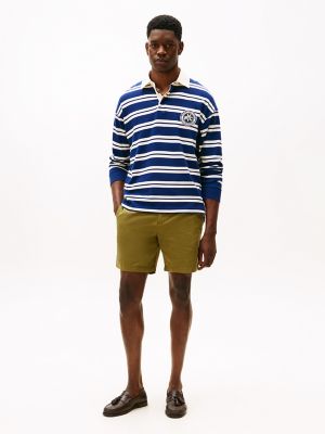 7" Cotton-Linen Blend Short, Uniform Olive