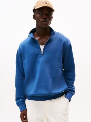 Classic Quarter-Zip Sweatshirt, Fossil Blue