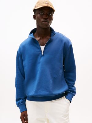 Classic Quarter-Zip Sweatshirt, Fossil Blue