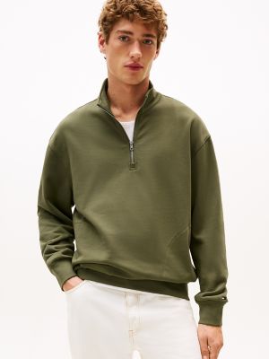 Classic Quarter-Zip Sweatshirt, Utility Olive