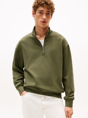 Classic Quarter-Zip Sweatshirt, Utility Olive