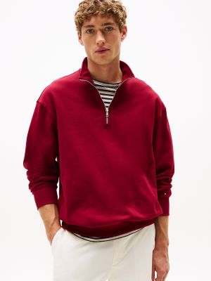 Classic Quarter-Zip Sweatshirt, Rouge