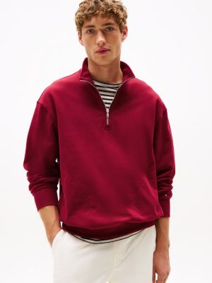 Classic Quarter-Zip Sweatshirt, Rouge