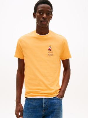 Hilfiger Sailboat Logo T-Shirt, Sunny Orange