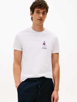 Hilfiger Sailboat Logo T-Shirt, Optic White