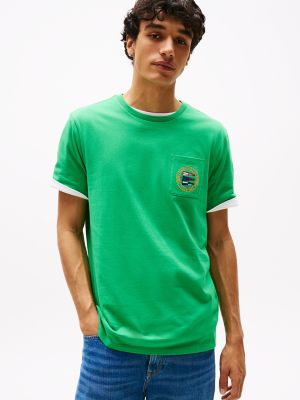 Nautical Flag Logo Pocket T-Shirt, Vivid Clover