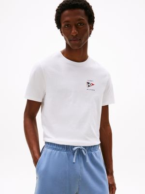 Nautical Flag Graphic T-Shirt, Optic White