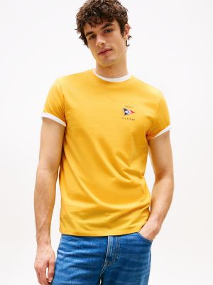 Nautical Flag Graphic T-Shirt, Pollen Yellow