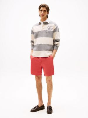 Stretch-Cotton Twill 7" Pull-On Short, Nantucket Red