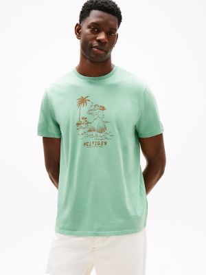 Hula Girl Graphic T-Shirt, Frosted Evergreen