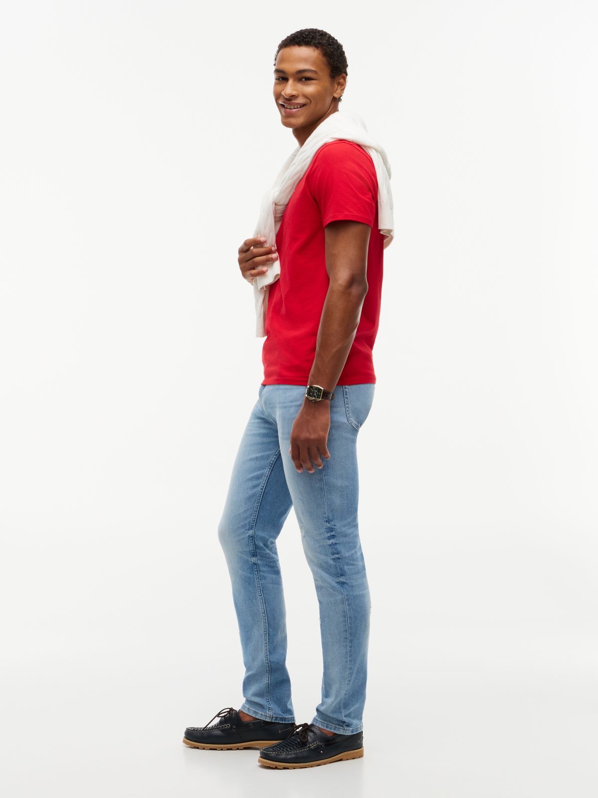 Lightweight Stretch Slim Jean — Light Wash
