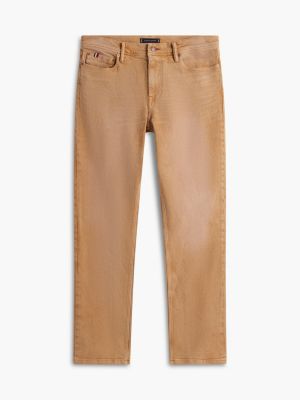 Мужские джинсы Tommy Hilfiger Garment-Dyed Straight Jean, цвет: Винтажный латунный — фото 7