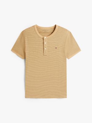 Slub Cotton Striped Short-Sleeve Henley | Tommy Hilfiger