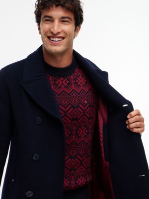 Мужские куртки Tommy Hilfiger Classic Wool-Blend Peacoat — фото 4