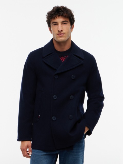 Мужские куртки Tommy Hilfiger Classic Wool-Blend Peacoat