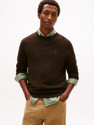 Lambswool Crewneck Sweater, Dark Coffee