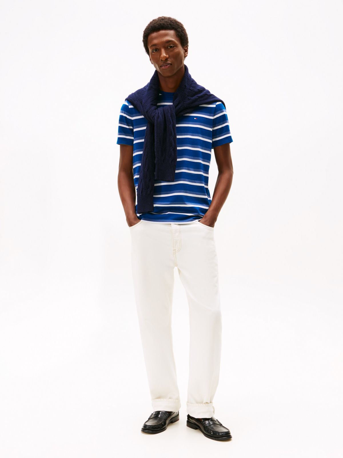 Stripe Everyday T-Shirt — Deep Indigo/White Stripe