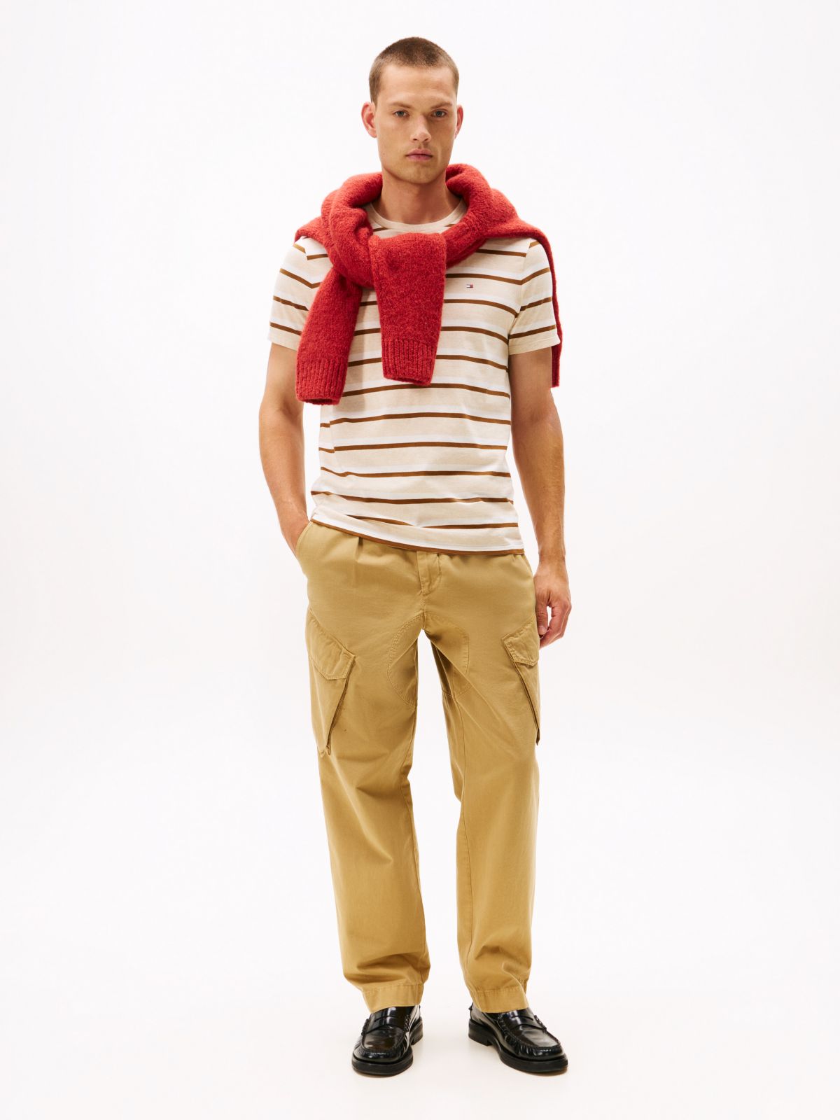 Stripe Everyday T-Shirt — Beige/Brown Stripe