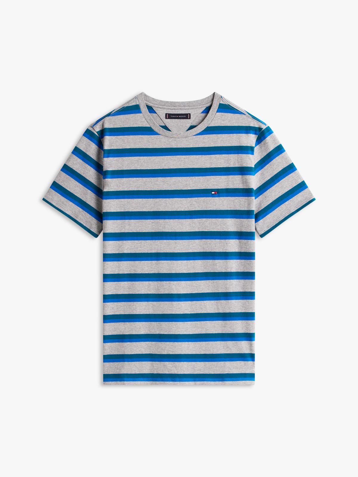 Stripe Everyday T-Shirt — Grey/Blue Stripe