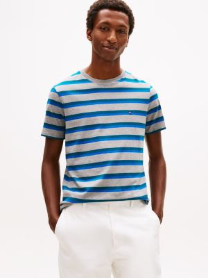 Stripe Everyday T-Shirt, Grey/Blue Stripe