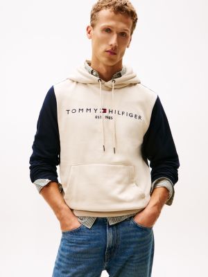Essential Colorblock Pullover Hoodie, Classic Beige