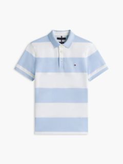 Slim Fit Rugby Stripe Polo — Light Blue/White Stripe 6