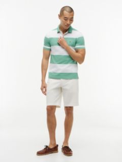 Slim Fit Rugby Stripe Polo — Fort Green/White Stripe 2