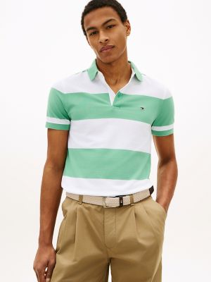 Slim Fit Rugby-Stripe Polo, Fort Green Stripe