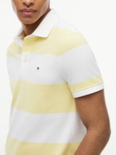 Slim Fit Rugby Stripe Polo — Citronella/White Stripe 3