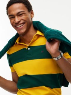 Slim Fit Rugby Stripe Polo — Countryside Yellow 3