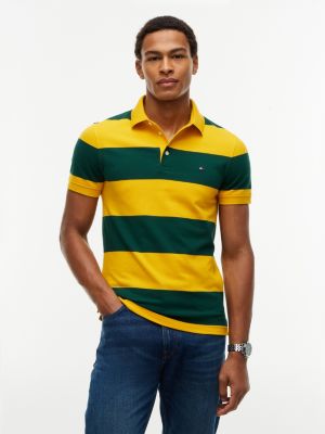Slim Fit Rugby Stripe Polo, Countryside Yellow
