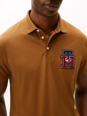 とみー Regular Fit Textured Monogram Polo | Tommy Hilfiger USA