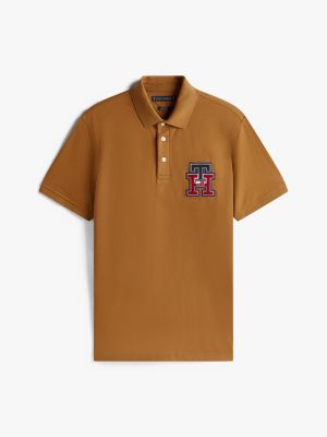 Regular Fit Textured Monogram Polo | Tommy Hilfiger USA