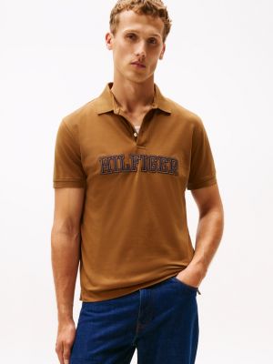 Regular Fit Hilfiger Logo Polo, Highland Khaki