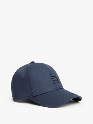 Embroidered Monogram Baseball Cap, Indigo