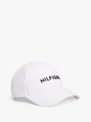 Embroidered Hilfiger Baseball Cap, Classic White
