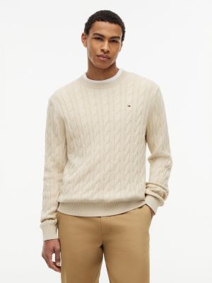 Cable Knit Crewneck Sweater, Casablanca