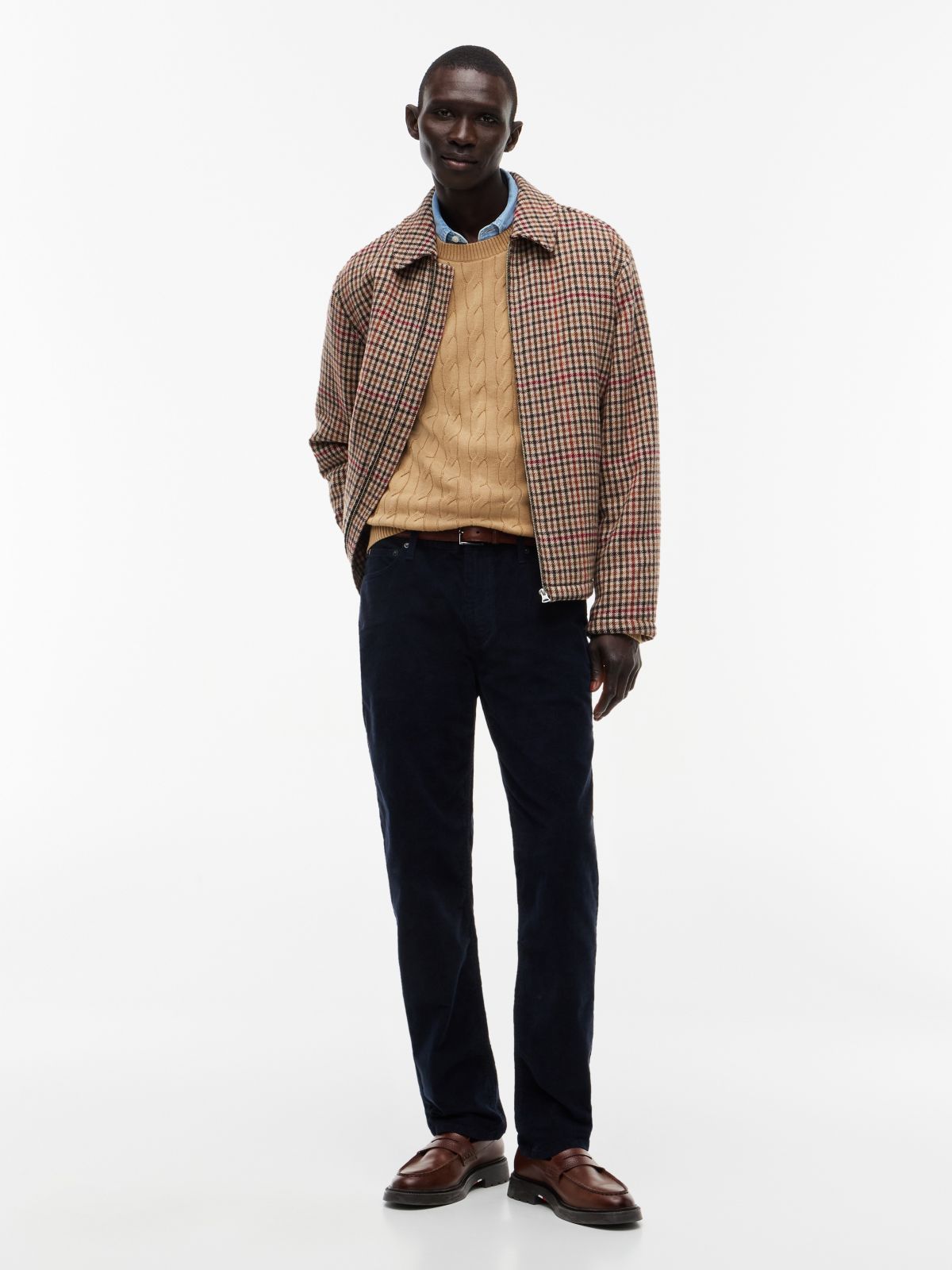 Cable Knit Crewneck Sweater — Classic Khaki